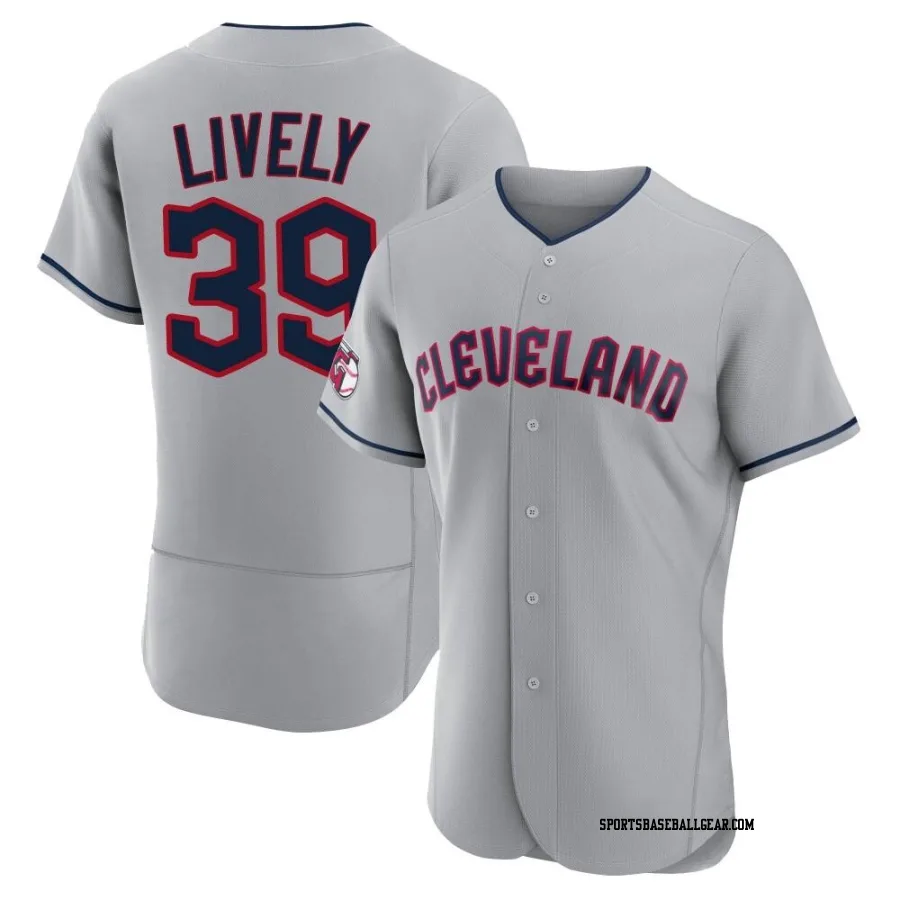 Ben Lively Men's Cleveland Guardians Gray Authentic Road Jersey