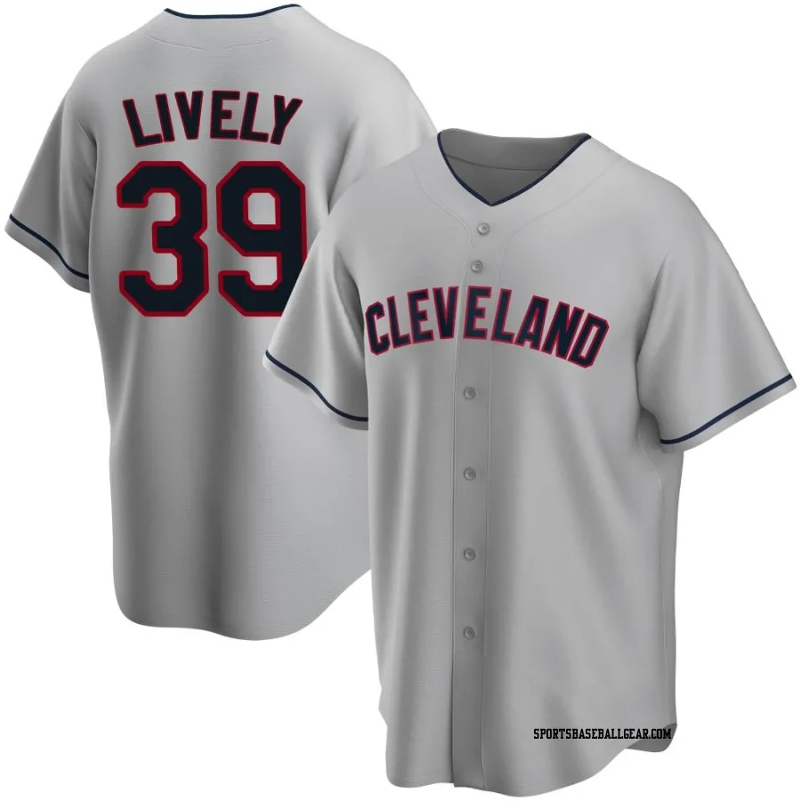 Ben Lively Men's Cleveland Guardians Gray Replica Road Jersey