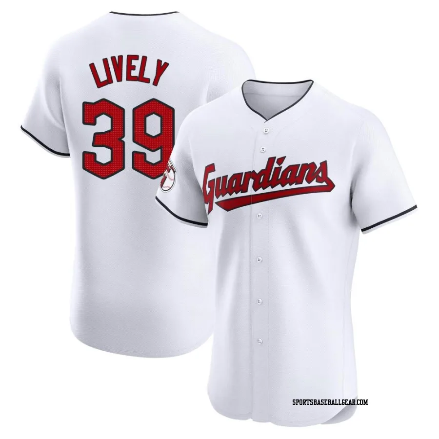 Ben Lively Men's Cleveland Guardians White Elite Home Jersey