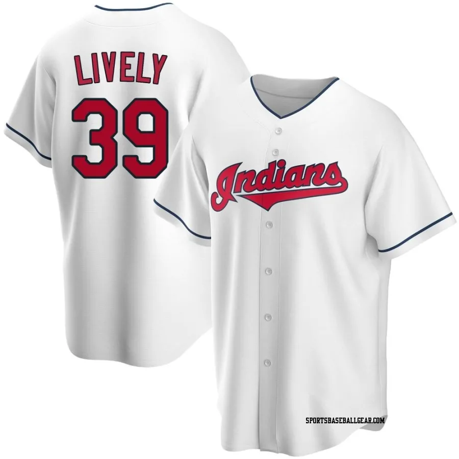 Ben Lively Men's Cleveland Guardians White Replica Home Jersey