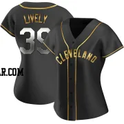 Ben Lively Women's Cleveland Guardians Black Golden Replica Alternate Jersey