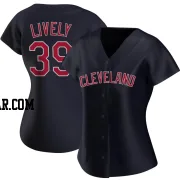 Ben Lively Women's Cleveland Guardians Navy Authentic Alternate Jersey