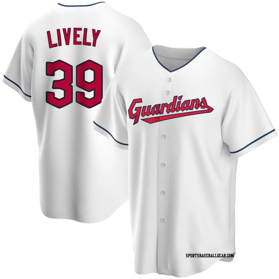 Ben Lively Youth Cleveland Guardians White Replica Home Jersey