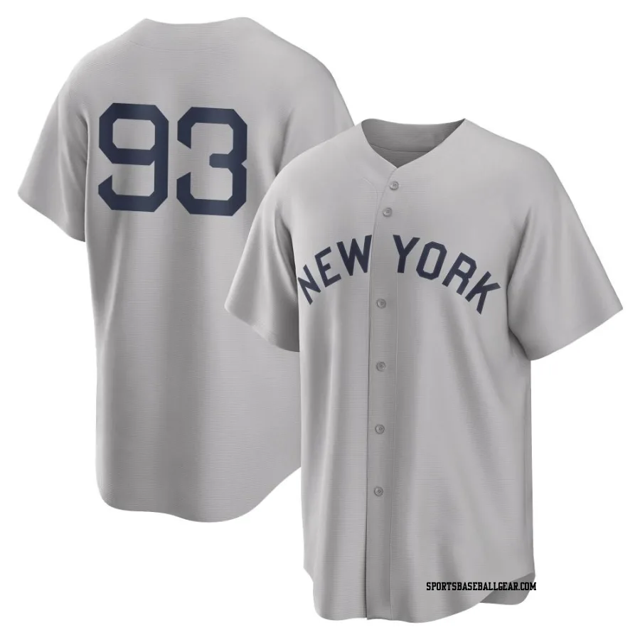 Ben Rice Men's New York Yankees Gray Replica 2021 Field of Dreams Jersey