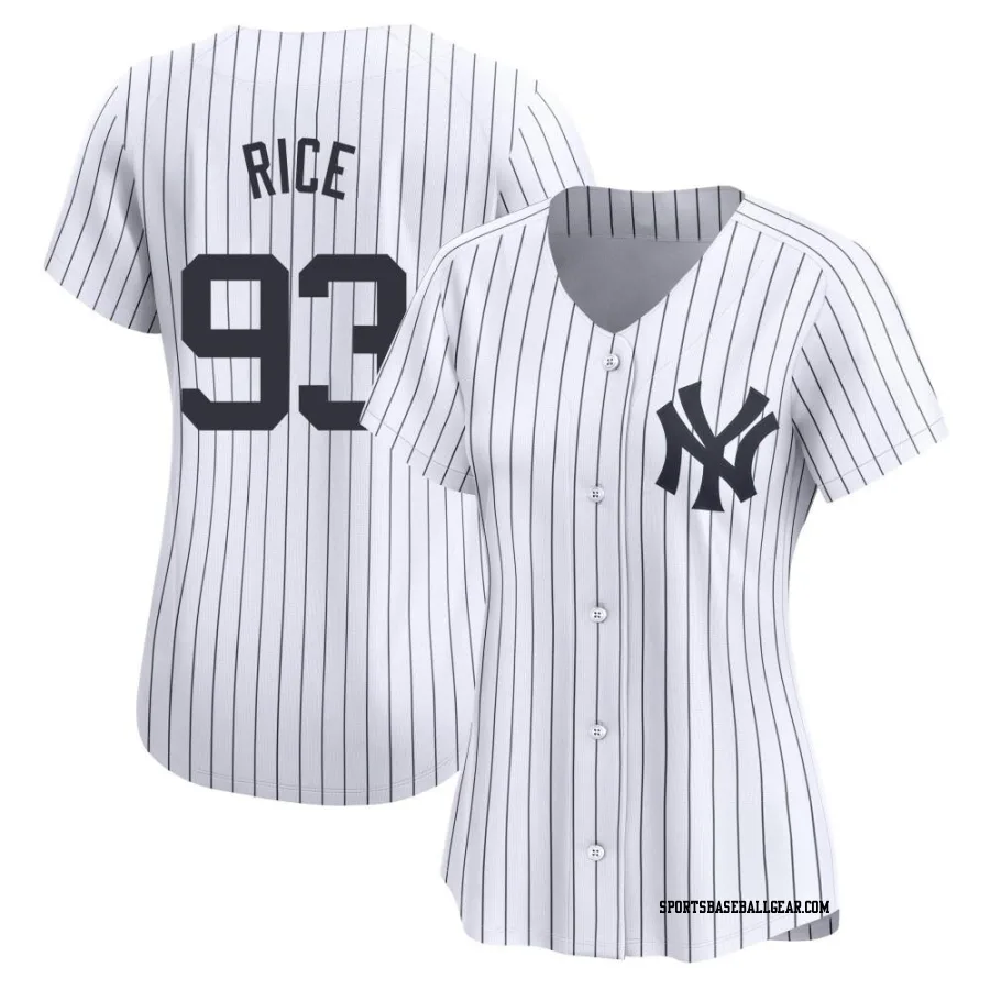 Ben Rice Women's New York Yankees White Limited Yankee Home Jersey