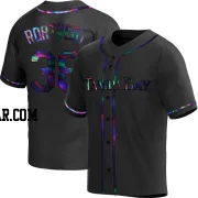 Ben Rortvedt Men's Tampa Bay Rays Black Holographic Replica Alternate Jersey