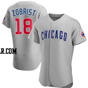 Ben Zobrist Men's Chicago Cubs Gray Authentic Road Jersey