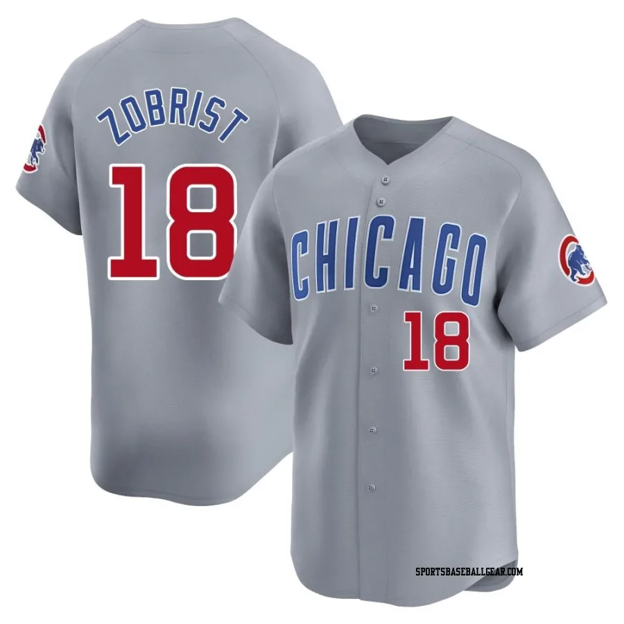 Ben Zobrist Men's Chicago Cubs Gray Limited Road Jersey