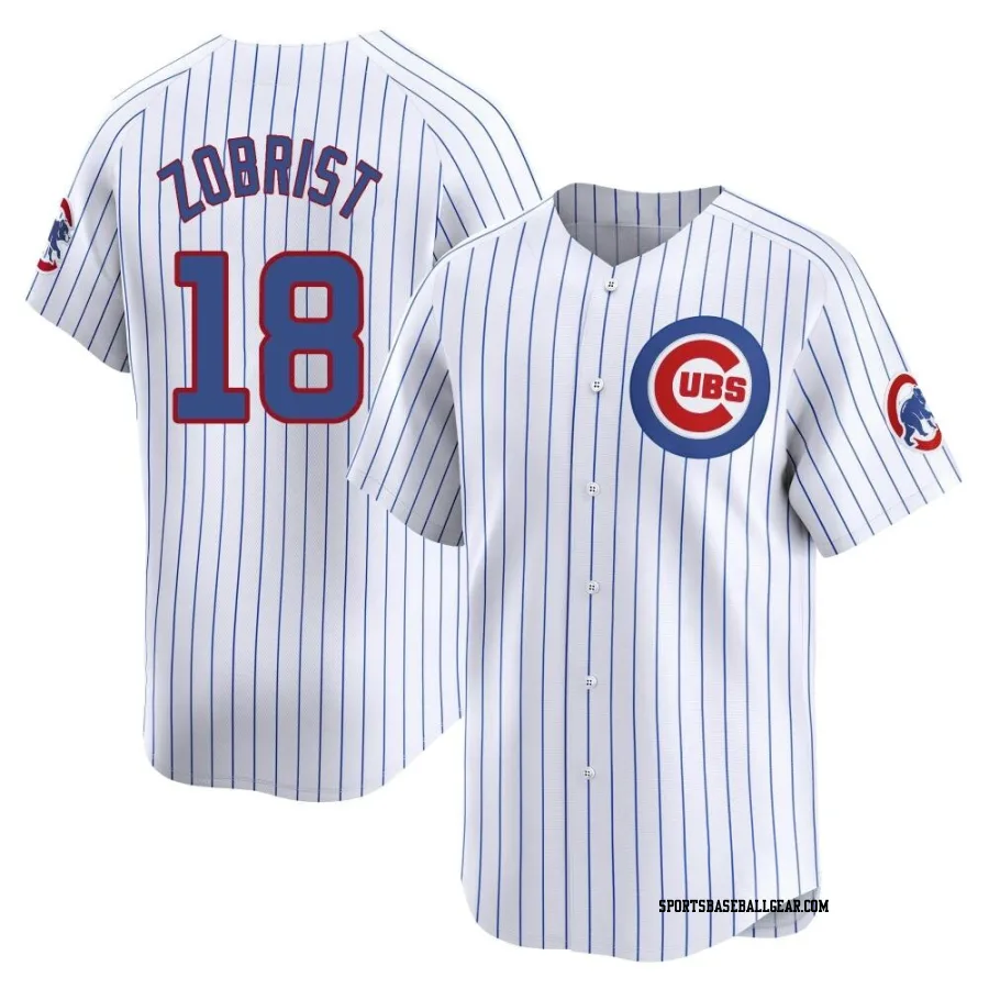 Ben Zobrist Men's Chicago Cubs White Limited Home Jersey