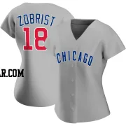 Ben Zobrist Women's Chicago Cubs Gray Authentic Road Jersey