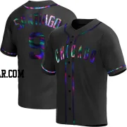 Benito Santiago Men's Chicago Cubs Black Holographic Replica Alternate Jersey