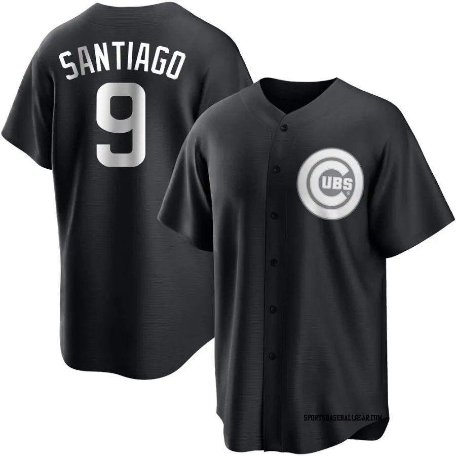 Benito Santiago Men's Chicago Cubs Black/White Replica Jersey