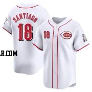 Benito Santiago Men's Cincinnati Reds White Limited Home Jersey