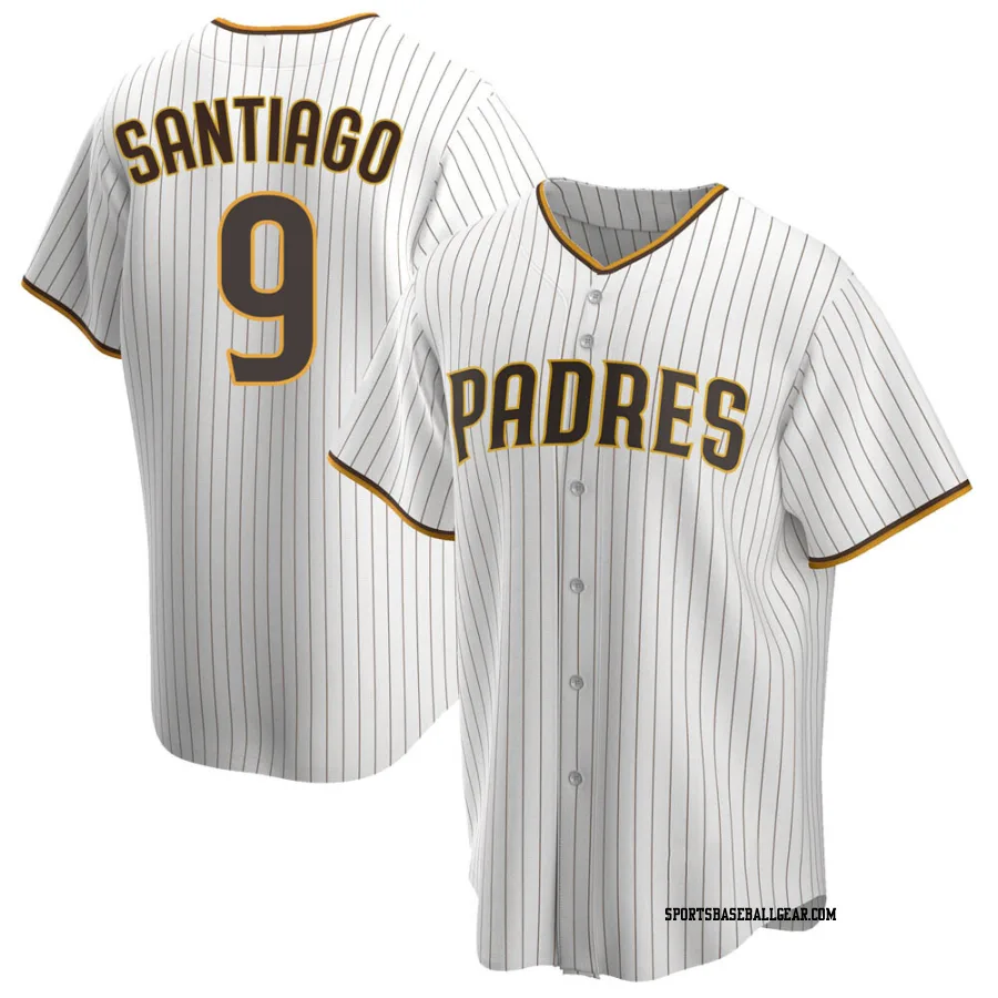 Benito Santiago Men's San Diego Padres White/Brown Replica Home Jersey