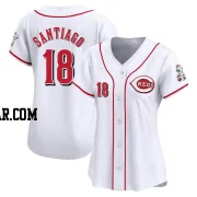 Benito Santiago Women's Cincinnati Reds White Limited Home Jersey