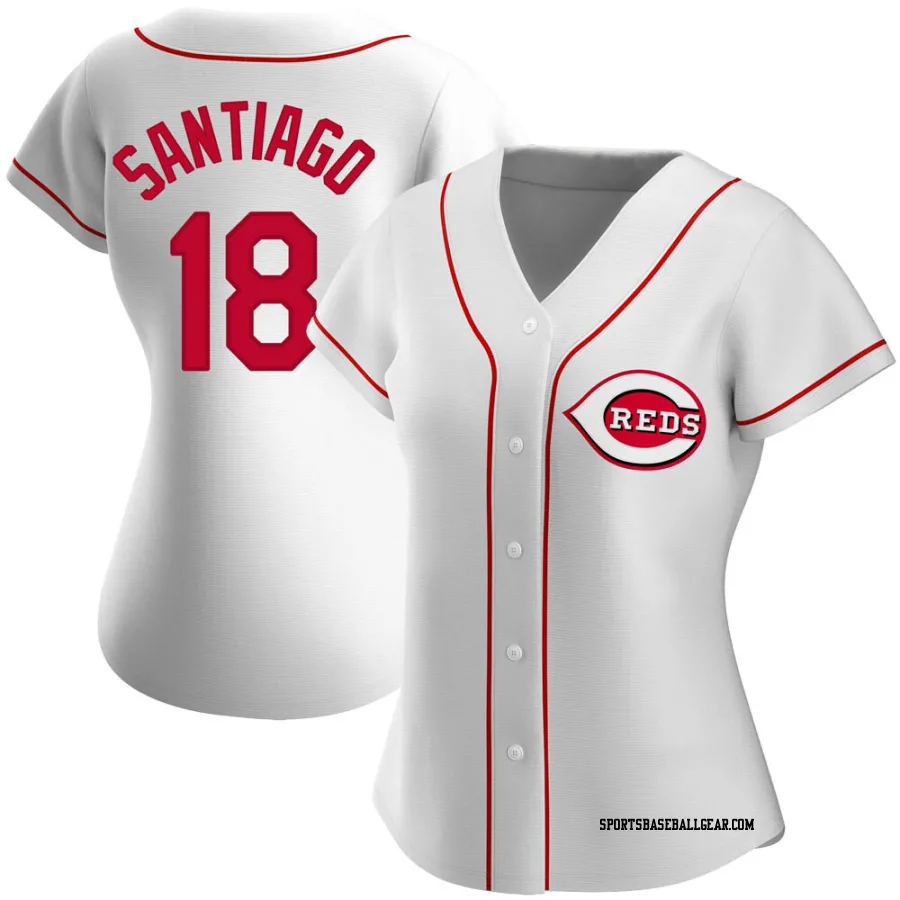 Benito Santiago Women's Cincinnati Reds White Replica Home Jersey