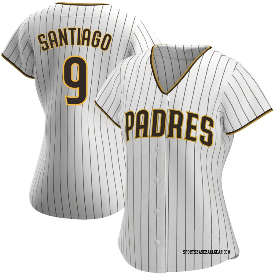 Benito Santiago Women's San Diego Padres White/Brown Authentic Home Jersey