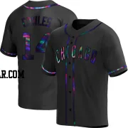 Benjamin Cowles Men's Chicago Cubs Black Holographic Replica Alternate Jersey