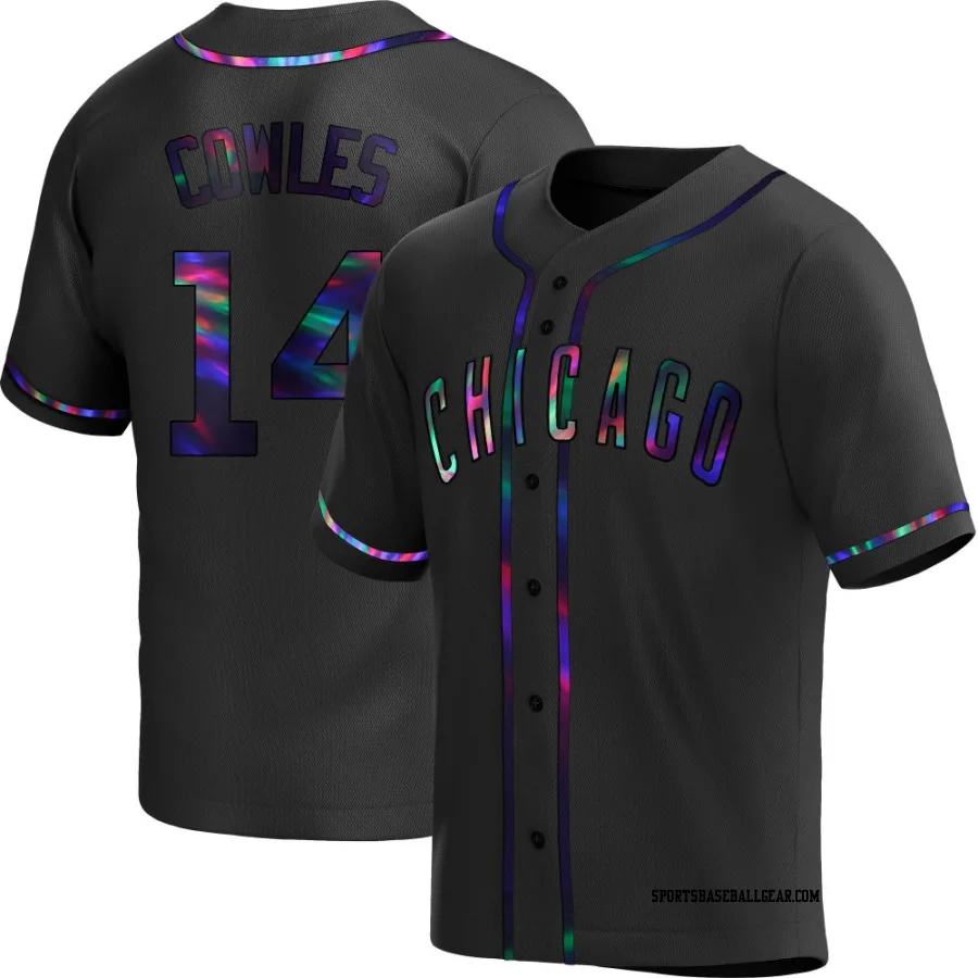 Benjamin Cowles Men's Chicago Cubs Black Holographic Replica Alternate Jersey