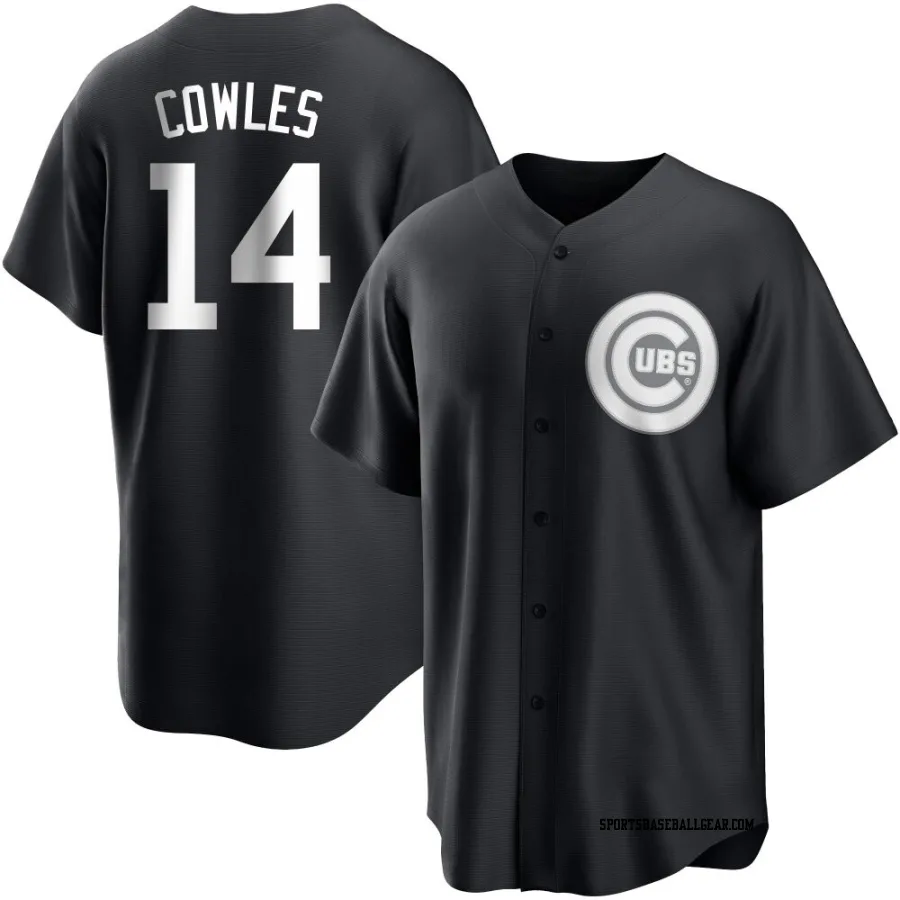 Benjamin Cowles Men's Chicago Cubs Black/White Replica Jersey