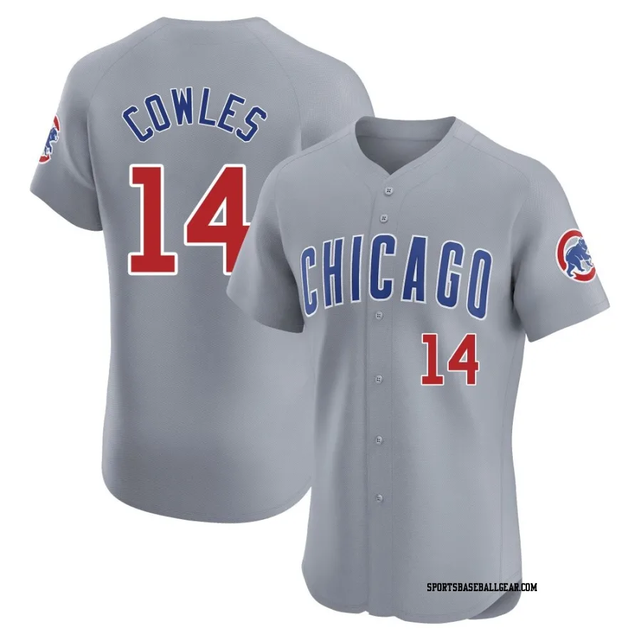 Benjamin Cowles Men's Chicago Cubs Gray Elite Road Jersey