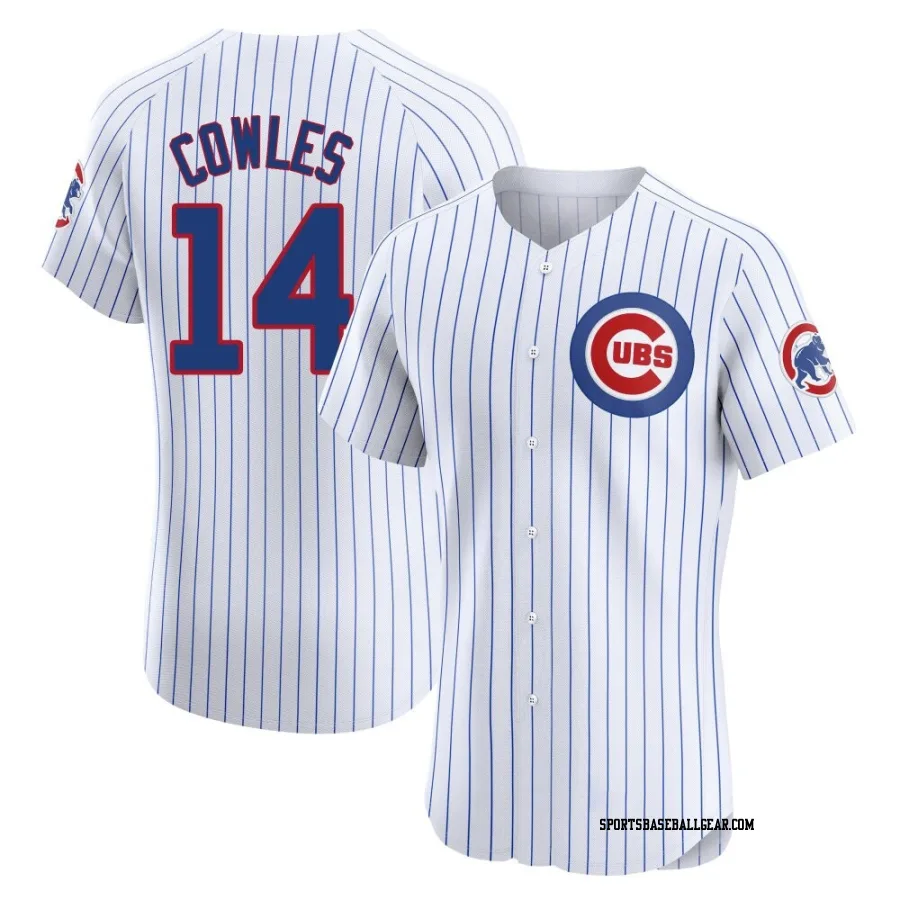 Benjamin Cowles Men's Chicago Cubs White Elite Home Jersey