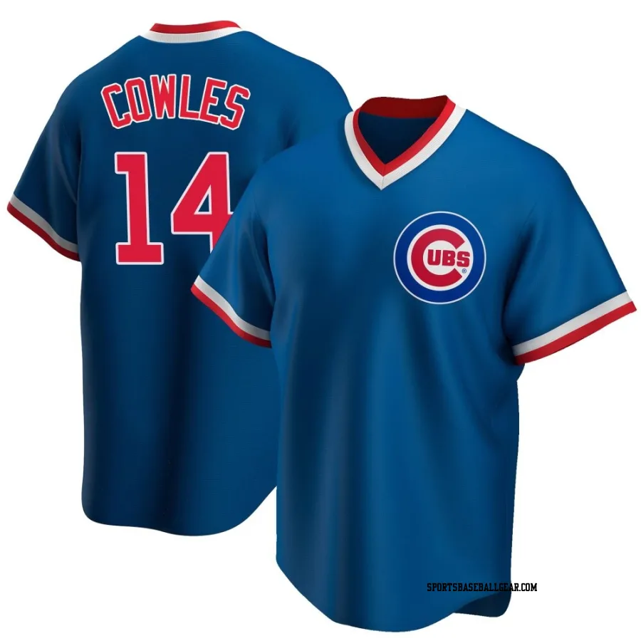 Benjamin Cowles Youth Chicago Cubs Royal Replica Road Cooperstown Collection Jersey