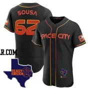 Bennett Sousa Men's Houston Astros Black Authentic 2023 Space City Ready 2 Reign Flex Base Jersey