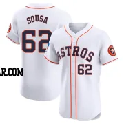 Bennett Sousa Men's Houston Astros White Elite Home Patch Jersey