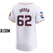 Bennett Sousa Men's Houston Astros White Elite Home Patch Jersey