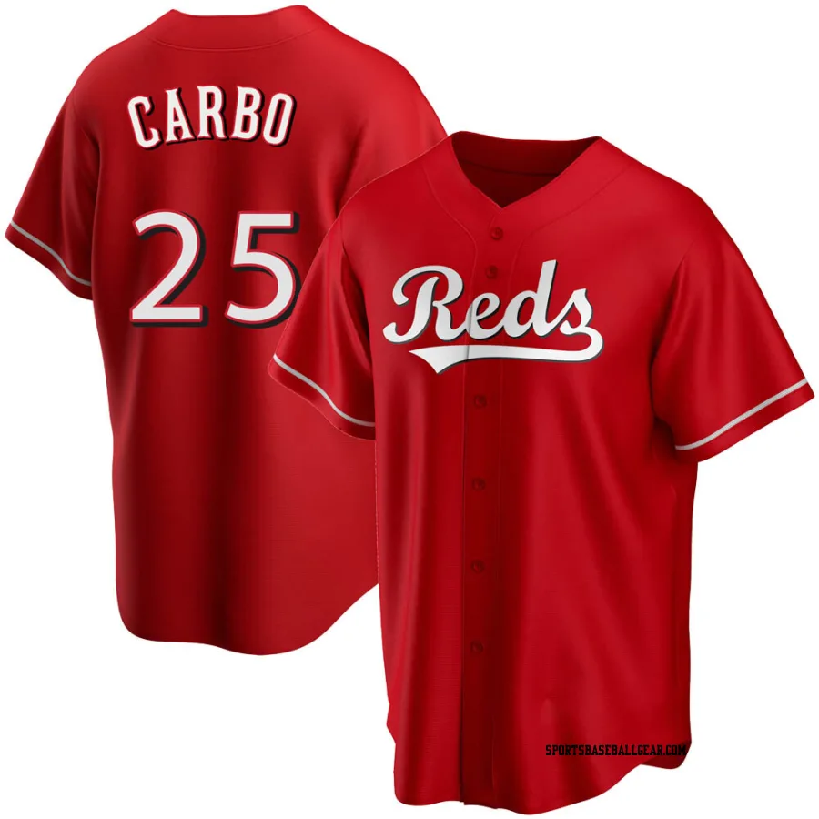 Bernie Carbo Men's Cincinnati Reds Red Replica Alternate Jersey