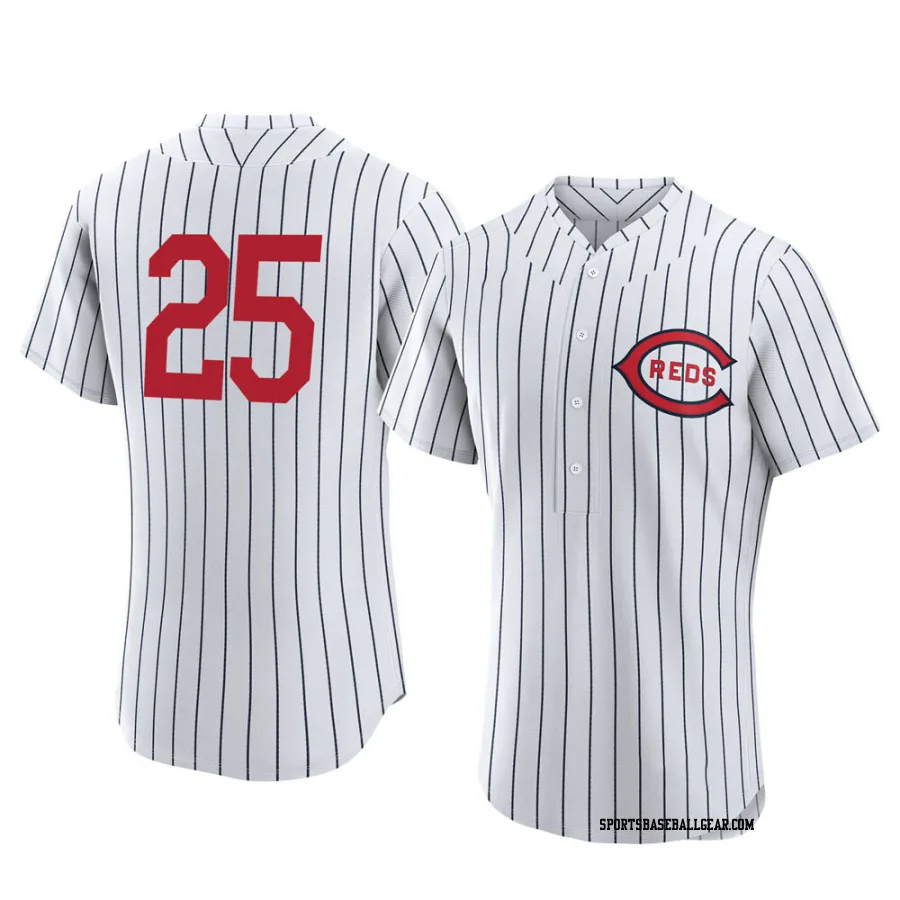 Bernie Carbo Men's Cincinnati Reds White Authentic 2022 Field Of Dreams Jersey