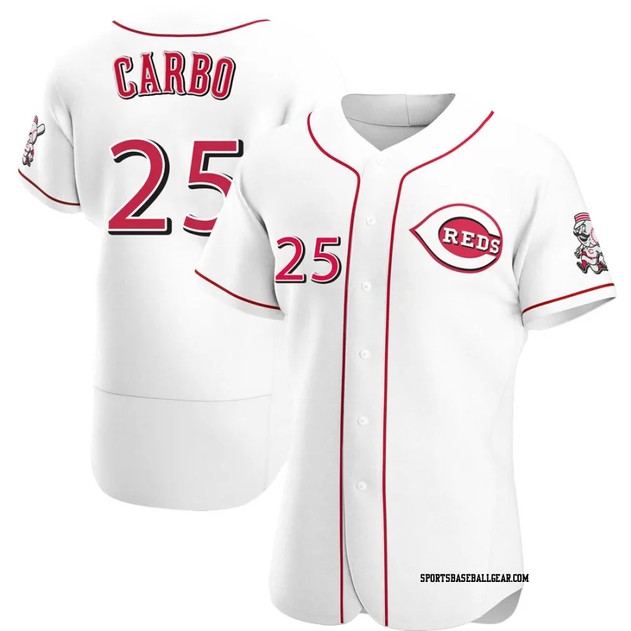 Bernie Carbo Men's Cincinnati Reds White Authentic Home Jersey