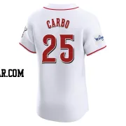 Bernie Carbo Men's Cincinnati Reds White Elite Home Patch Jersey