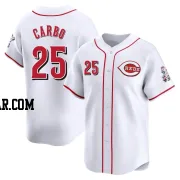 Bernie Carbo Men's Cincinnati Reds White Limited Home Jersey