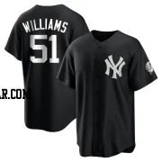 Bernie Williams Men's New York Yankees Black/White Replica Jersey