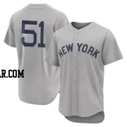 Bernie Williams Men's New York Yankees Gray Authentic 2021 Field of Dreams Jersey