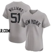 Bernie Williams Men's New York Yankees Gray Elite Road Jersey