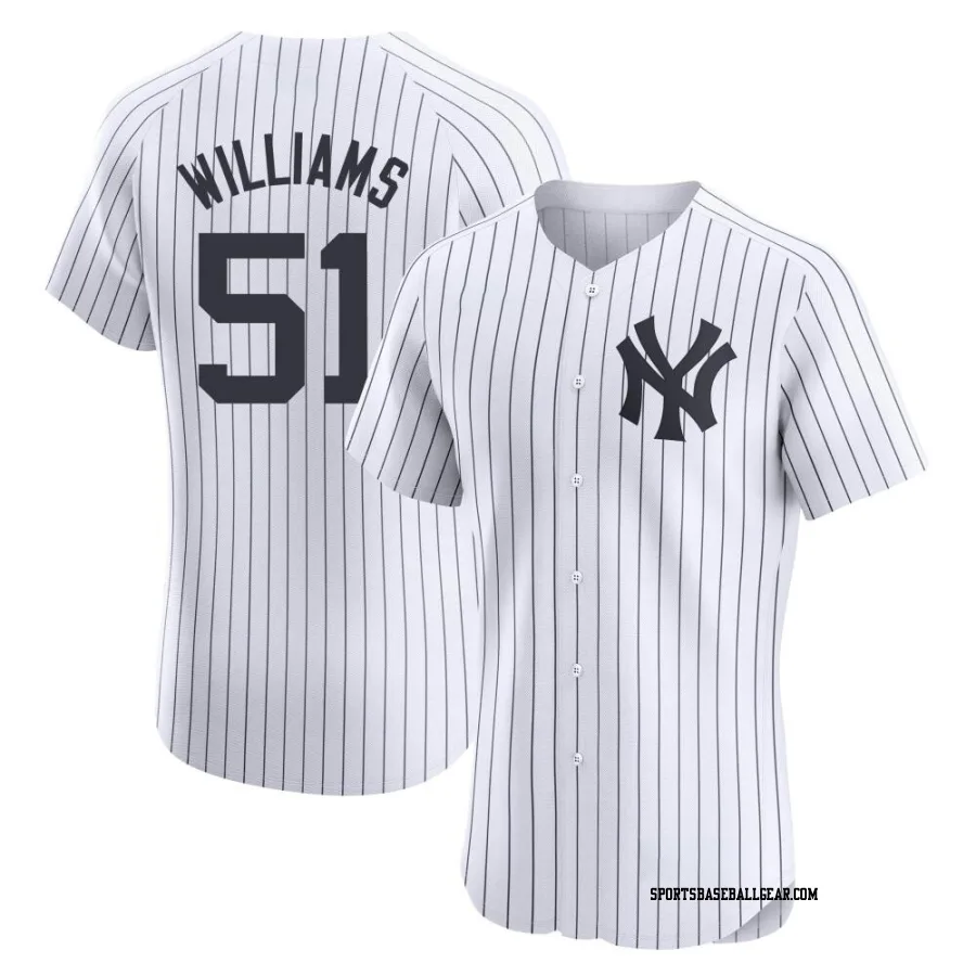 Bernie Williams Men's New York Yankees White Elite Home Jersey