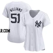 Bernie Williams Women's New York Yankees White Limited Yankee Home Jersey