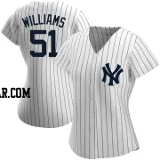 Bernie Williams Women's New York Yankees White Replica Home Name Jersey