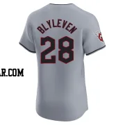 Bert Blyleven Men's Cleveland Guardians Gray Elite Road Jersey