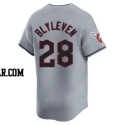 Bert Blyleven Men's Cleveland Guardians Gray Limited Road Jersey