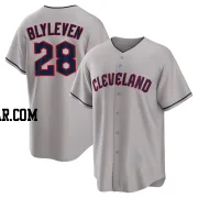 Bert Blyleven Men's Cleveland Guardians Gray Replica Road Jersey