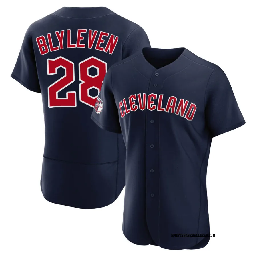 Bert Blyleven Men's Cleveland Guardians Navy Authentic Alternate Jersey