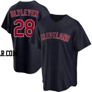 Bert Blyleven Men's Cleveland Guardians Navy Replica Alternate Jersey