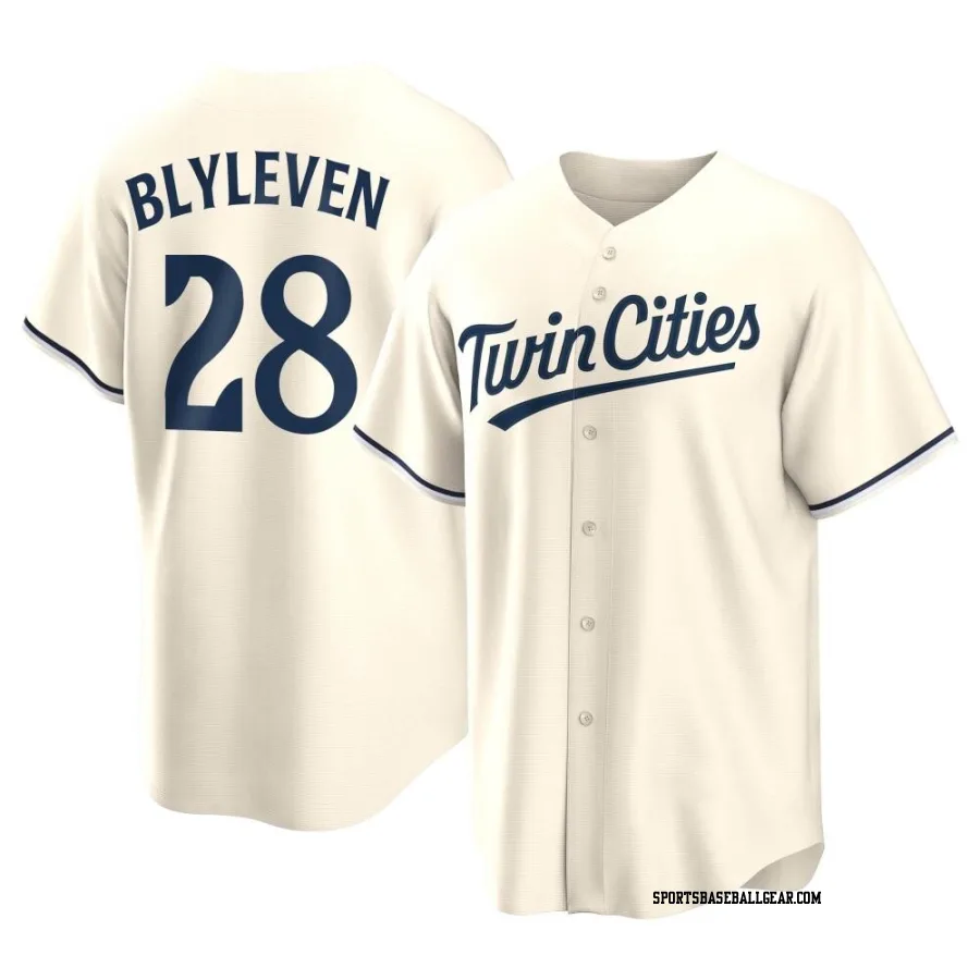 Bert Blyleven Men's Minnesota Twins Cream Replica Alternate Jersey