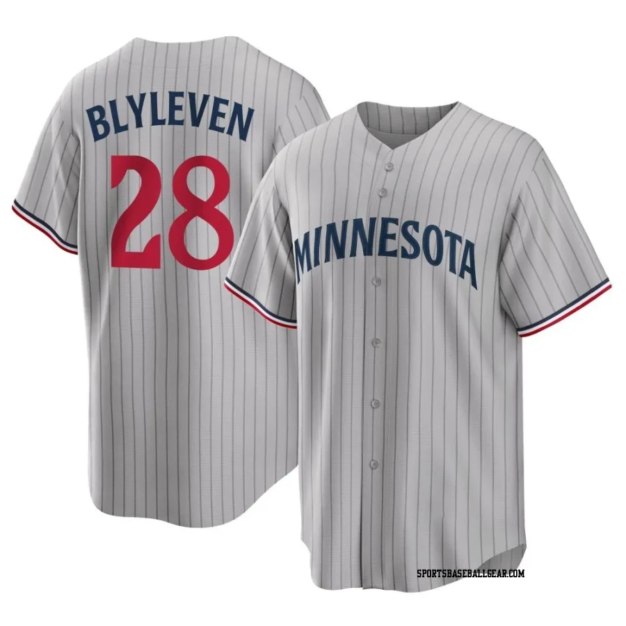 Bert Blyleven Men's Minnesota Twins Gray Replica Road Jersey