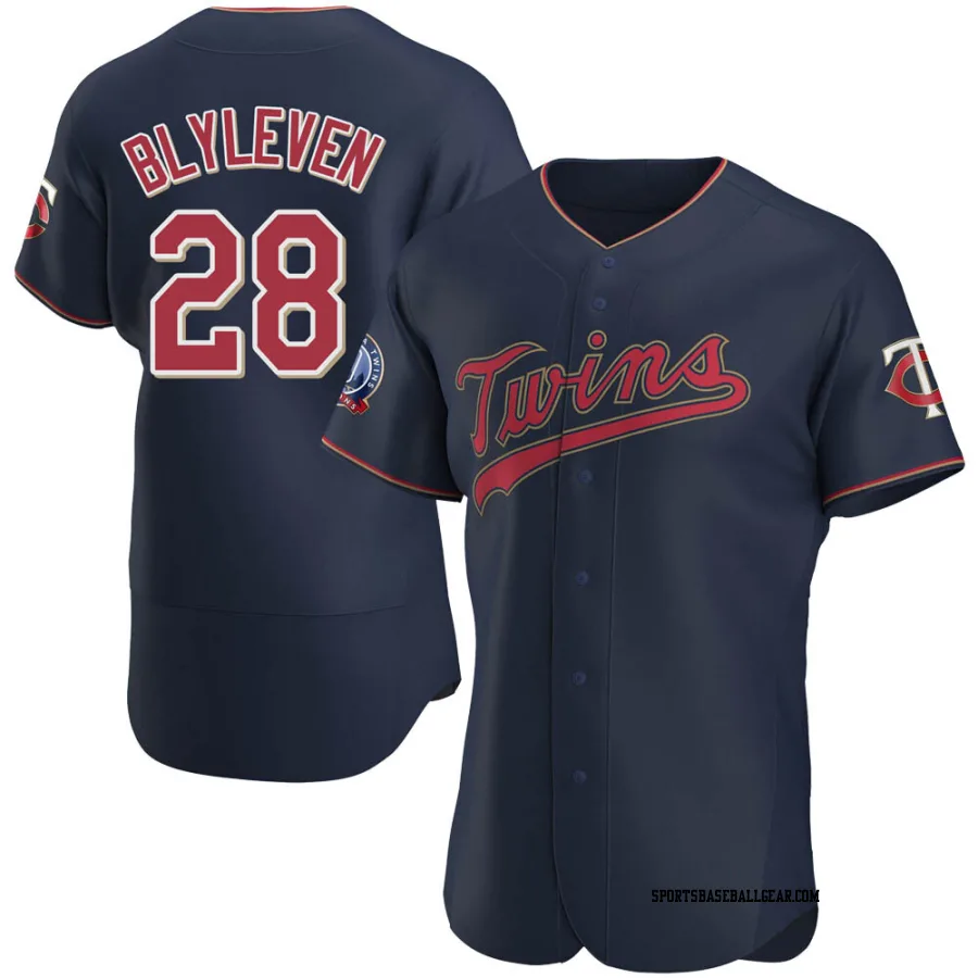 Bert Blyleven Men's Minnesota Twins Navy Authentic Alternate 60th Season Team Jersey