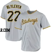 Bert Blyleven Men's Pittsburgh Pirates Gray Replica Road Jersey